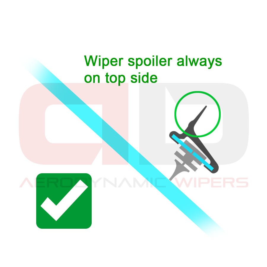 AeroDynamic Wiper Adaptor Fitting - Type F Correct installation of wiper blades