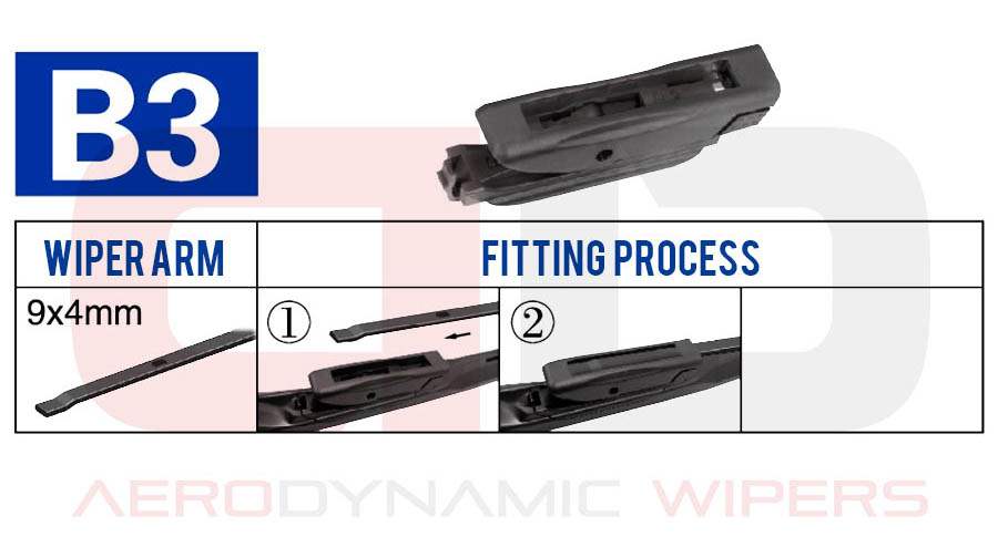 Front Wiper Arm Adaptor (Type B3) 1 Pair For ADWIPERS